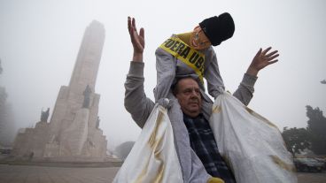 La movilización terminó en el Monumento.