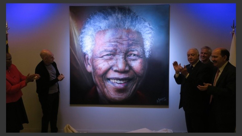Un retrato inaugurado en una exposición en Buenos Aires.