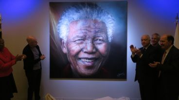 Un retrato inaugurado en una exposición en Buenos Aires.