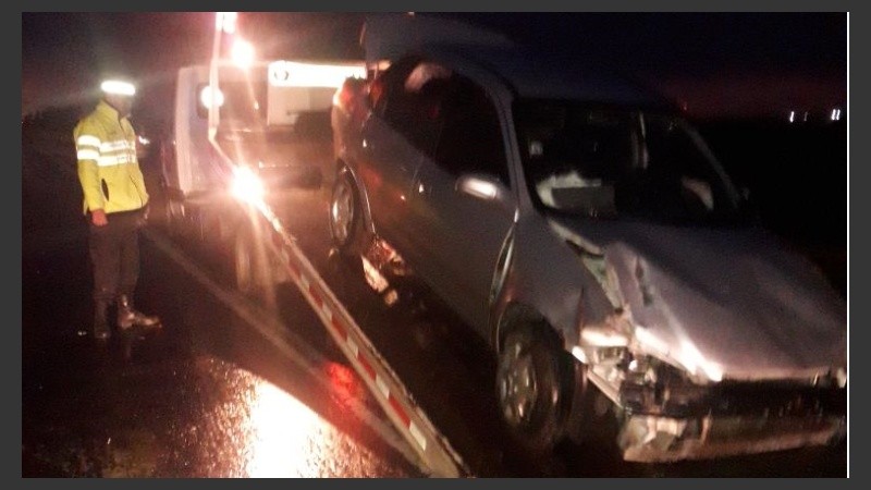 Así quedó el auto. 