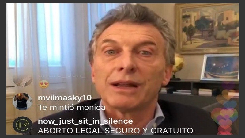 Macri respondió este jueves por internet.