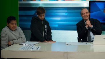 Sergio Roulier también interactuó con los chicos.