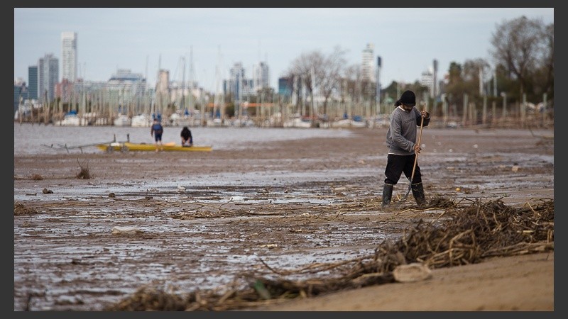 Trabajos de limpieza en La Rambla.  