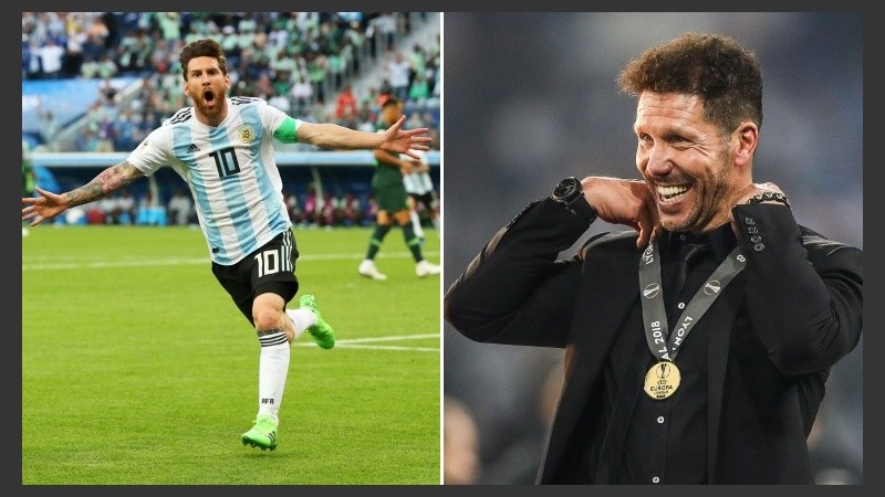 Messi y el Cholo, los dos argentinos nominados por la FIFA. 