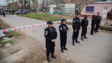 El lugar donde fue abatido el delincuente.