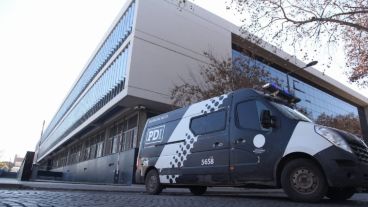 El operativo policial este sábado en el lugar del ataque.