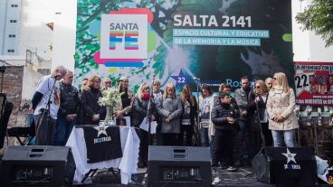 Salta 2141: el emotivo acto de este lunes.