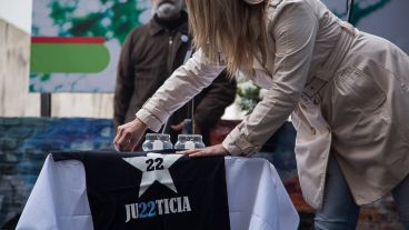 Salta 2141: el emotivo acto de este lunes.