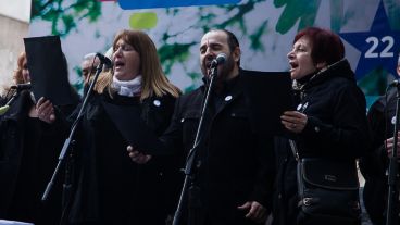 Salta 2141: el emotivo acto de este lunes.