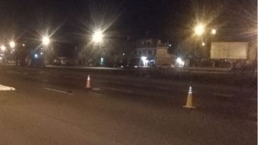 El peatón murió en el acto.