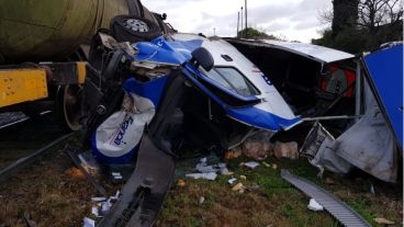 Así quedó la camioneta.