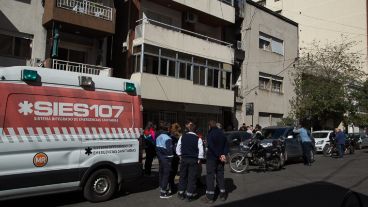 El operativo en el lugar de la tragedia.