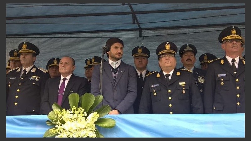 El ministro encabezó el acto por el aniversario de la Policía.