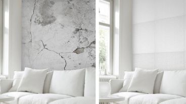 Una misma pared, antes y después.