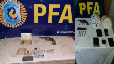 Elementos secuestrados en los allanamientos a la banda.