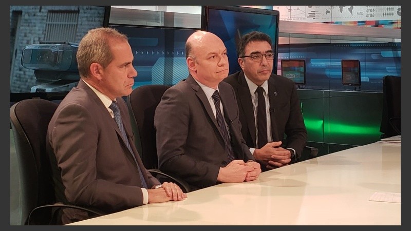 Gustavo Salvador, Walter Barone y Ariel Arizza. 