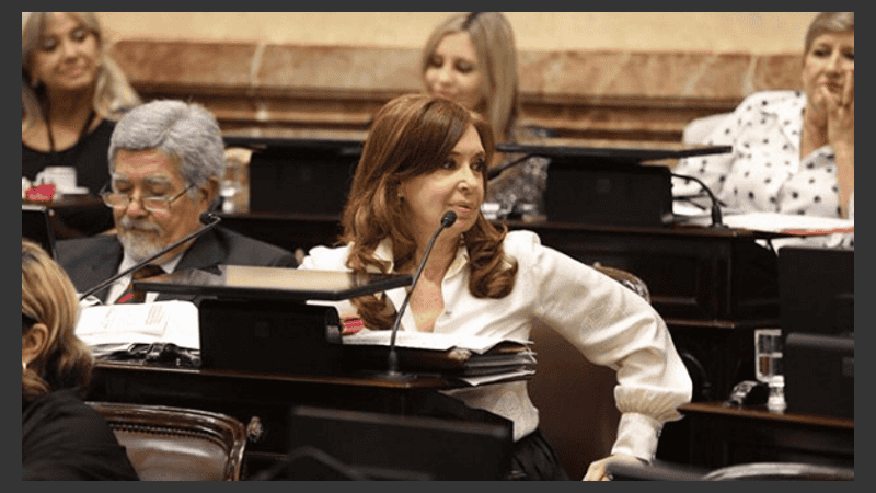 La ex presidenta Cristina Fernández de Kirchner.