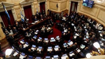 La sesión de este miércoles en el Senado.
