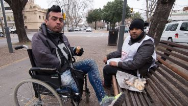 Diego y José Rubén, en Oroño y Gálvez.