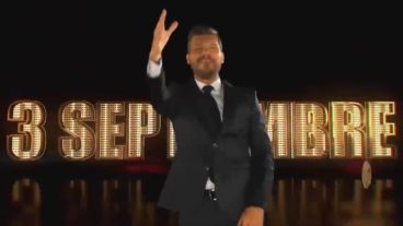 Marcelo Tinelli anunciando la vuelta de ShowMatch.