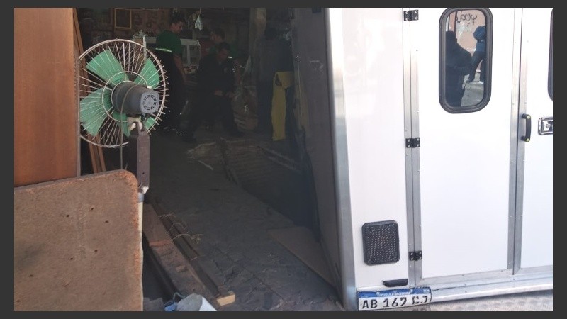 El derrumbe en el taller de zona norte. 