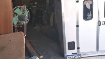 El derrumbe en el taller de zona norte.