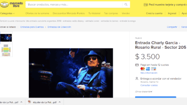 Oferta de una entrada en Mercado Libre.