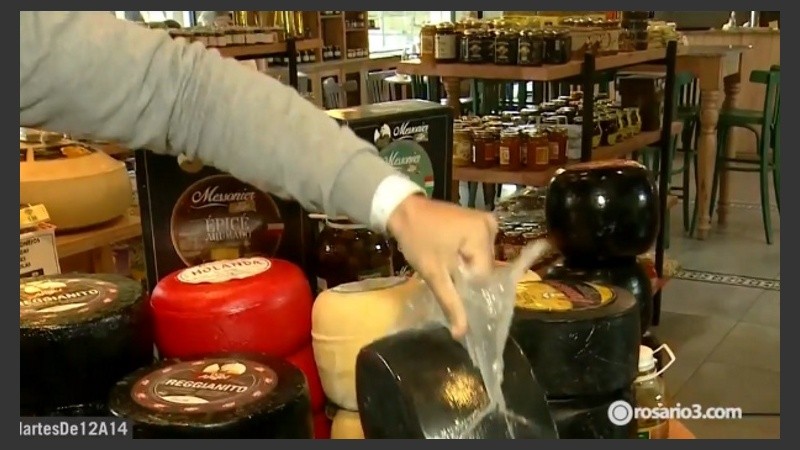 El detalle de los quesos robados.