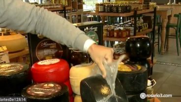 El detalle de los quesos robados.