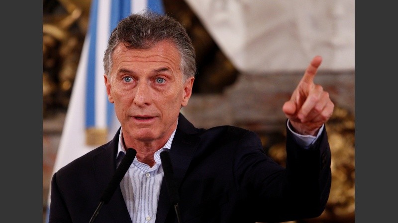 Argentina's President Mauricio Macri gestures during a news conference in Buenos Aires