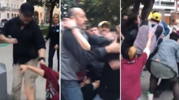 Imágenes de las agresiones en Santa Fe el pasado 7 de agosto.
