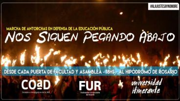 Estudiantes y docentes universitarios convocan a la Marcha de Antorchas para hoy.