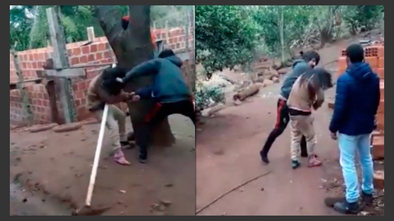 La mujer lo denunció por violencia de género y el hombre le dio una paliza.