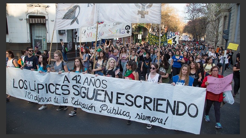 La movilización en un nuevo aniversario de La Noche de los Lápices.