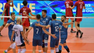 Festejo pese a la derrota.