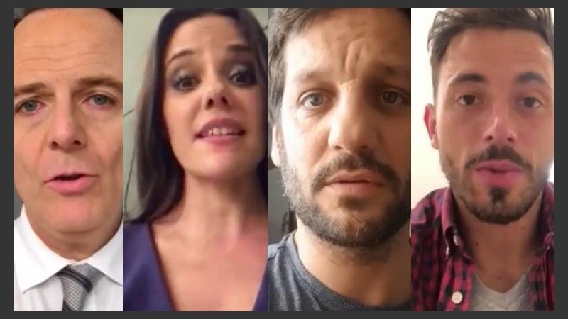 Algunos de los referentes que convocan a la marcha del 26