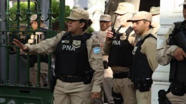 Un mega operativo de seguridad en la zona del edificio de la justicia Federal.