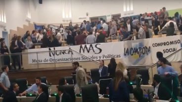 El momento más caliente de la discusión en el Concejo.