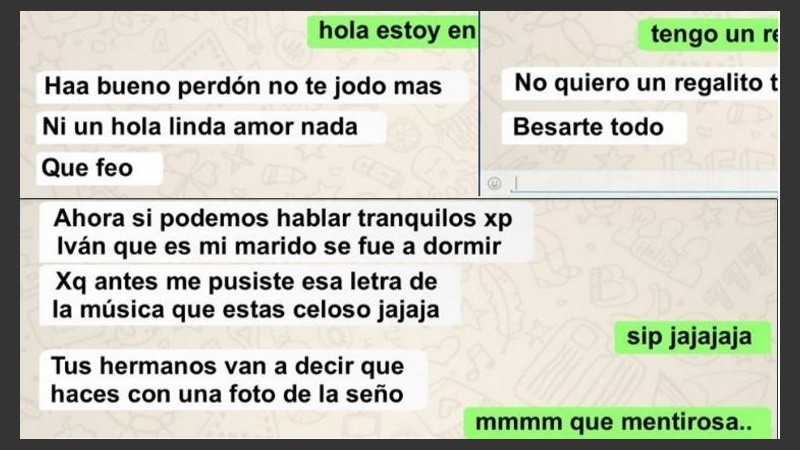 El chat entre la maestra y la madre del niño que simulaba ser su hijo. 