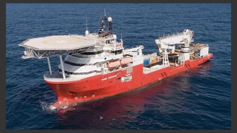 El barco Seabed Constructor trabaja con cinco unidades autónomas que se sumergirán.