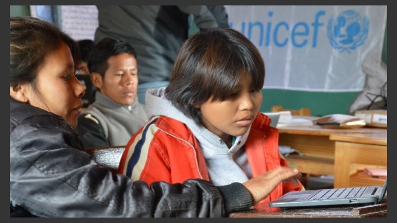 Una imagen del proyecto impulsado por UNICEF en provincias argentinas. 