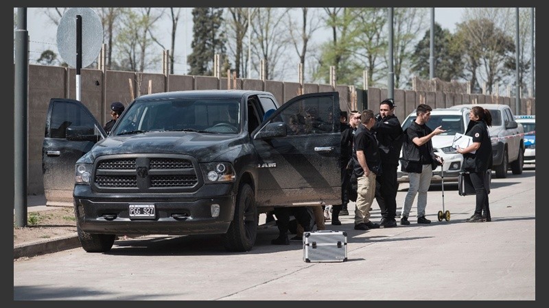 La escena del ataque contra el empresario el martes pasado en Fisherton. 