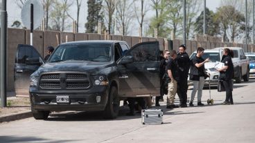 La escena del ataque contra el empresario el martes pasado en Fisherton.