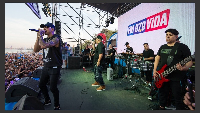 El Villlano en el escenario.