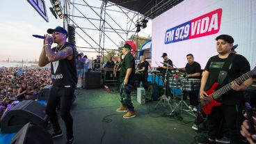 El Villlano en el escenario.