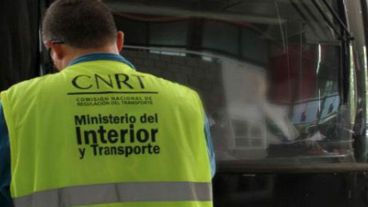 La CNRT realizó el control antes de que salga el micro.