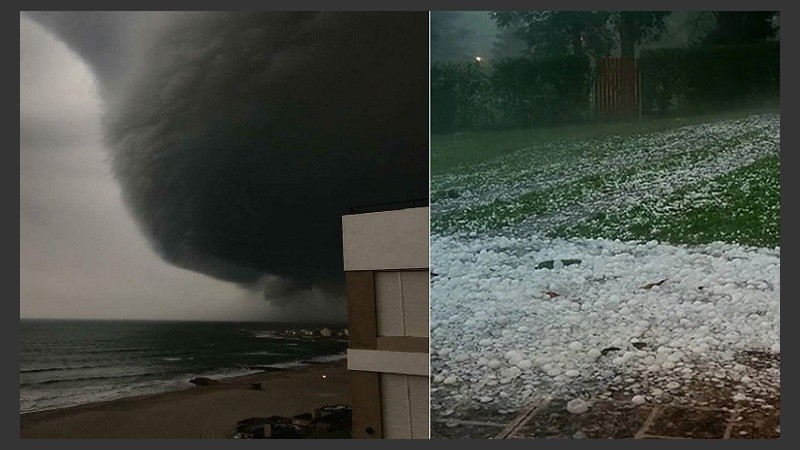 La tormenta que mete miedo y el granizo caído.