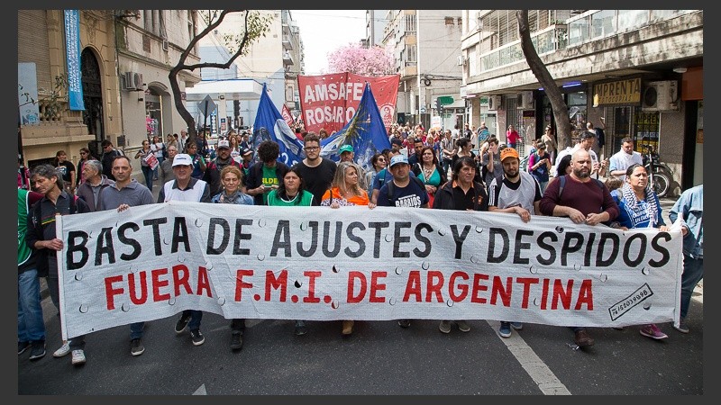 La marcha de este lunes. 
