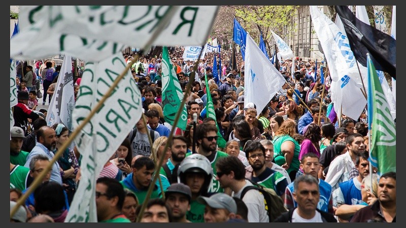 La marcha de este lunes. 