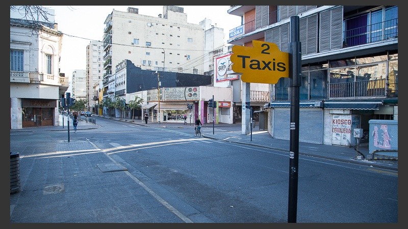 Sin taxis en la ciudad.